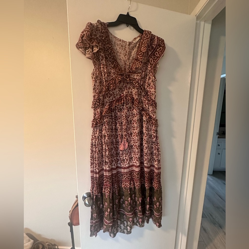 Like new, worn once! Faherty size M Bonita Dress Apple Baum Red